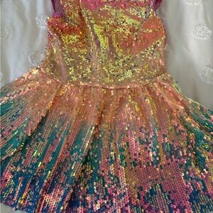 Sparkling Rainbow Sequin Kids Costume